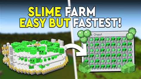 Minecraft Slime Farm Tutorial Easy Fast Hr Youtube