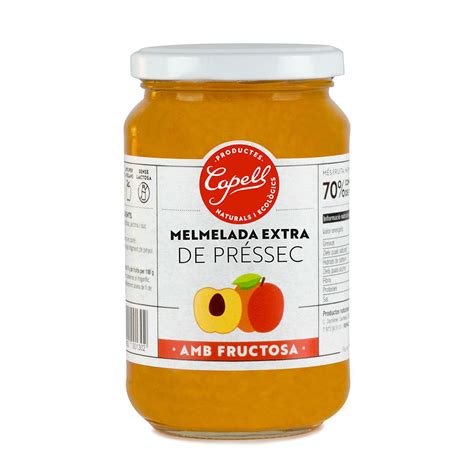 Mermelada Extra de Melocotón con Fructosa Capell 400 g Atenea