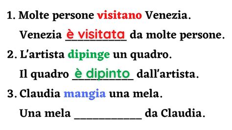 Italian How To Use The Passive Voice Forma Passiva Grammar Level B