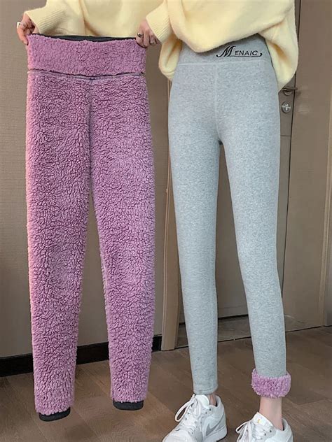 Mallas T Rmicas Gruesas Para Mujer Pantalones T Rmicos De Lana Para