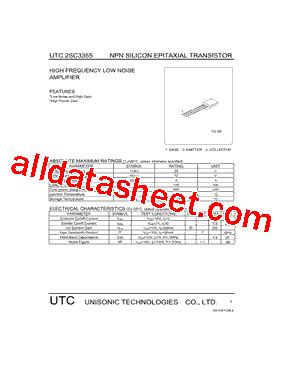 2SC3355 Datasheet PDF Unisonic Technologies