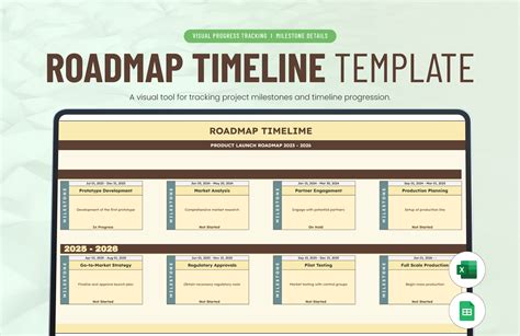 Roadmap Timeline Template in Excel, Google Sheets - Download | Template.net