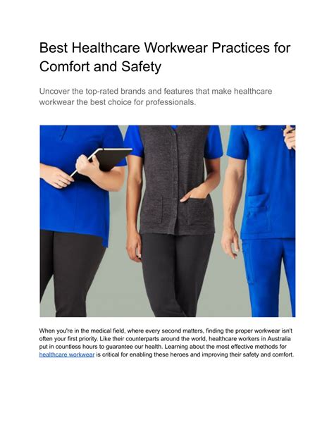 Ppt Best Healthcare Workwear Practices For Comfort And Safety