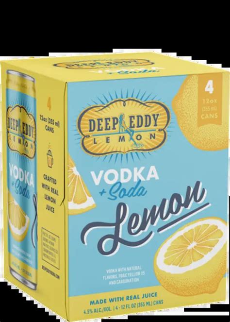 Deep Eddy Lemon Vodka Soda Oz Pk Cn Luekens Wine Spirits