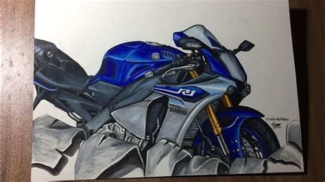 Yamaha Yzf R1 Drawing With Erwin Art1991 Youtube