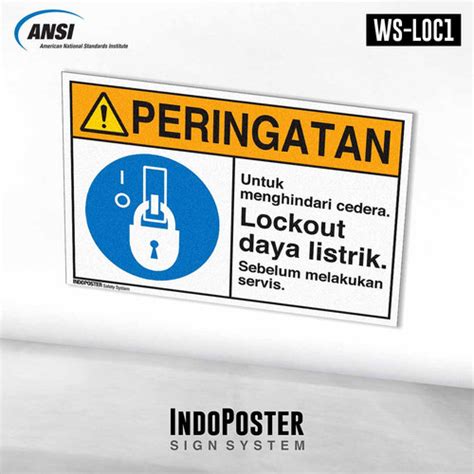 Jual Stiker K Safety Sign Standar Ansi Iso Lockout Loto Daya Listrik