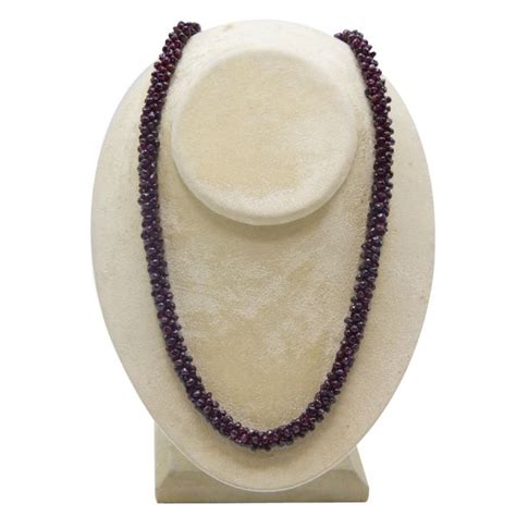 Handcrafted Woven Garnet Bead Necklace Amnh Store