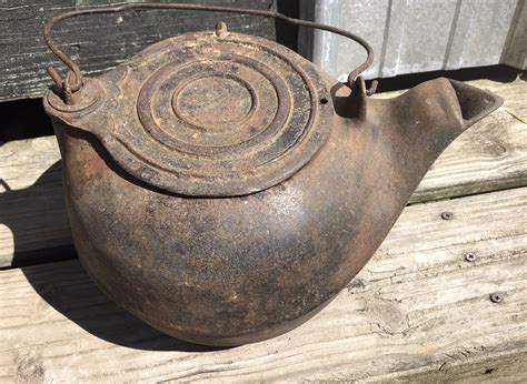 Antique Cast Iron Kettle