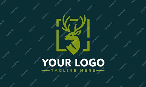 Premium Vector Stylish Deer Buck Stag Antler Logo Elegant Silhouette Design Deer Logo Vector