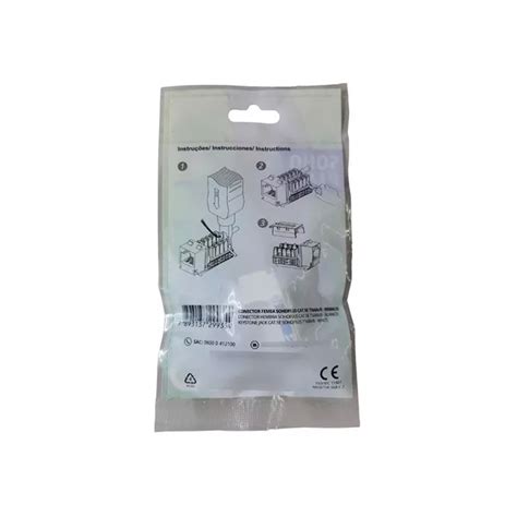 Conector Keystone Femea CAT 5E T568A B Branco Furukawa SohoPlus