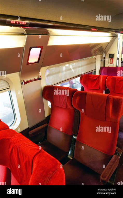 Interior of the high-speed train Stock Photo - Alamy