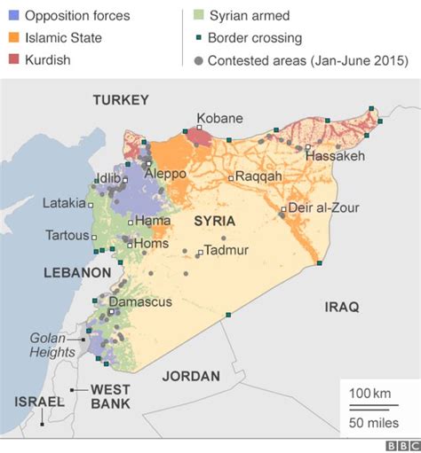 Syrian Civil War Frontline Map