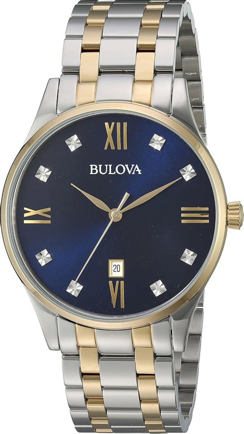 Reloj Bulova Para Hombres Mm Pulsera De Acero Inoxidable Amazon