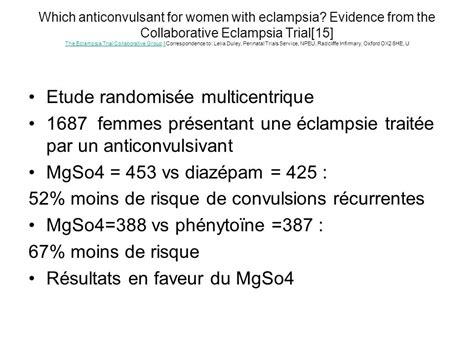 Eclampsie Prise En Charge Et Pr Vention Ppt T L Charger