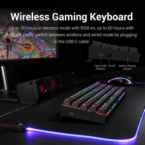 Redragon K599 Krs Deimos Wireless Mechanical Gaming Keyboard