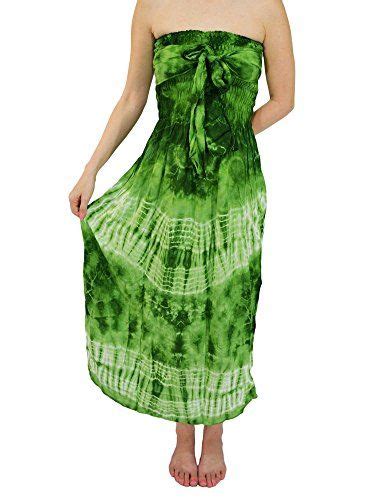 Orient Trail Womens Tiedye Summer Swimsuit Coverup Strapless Sundress