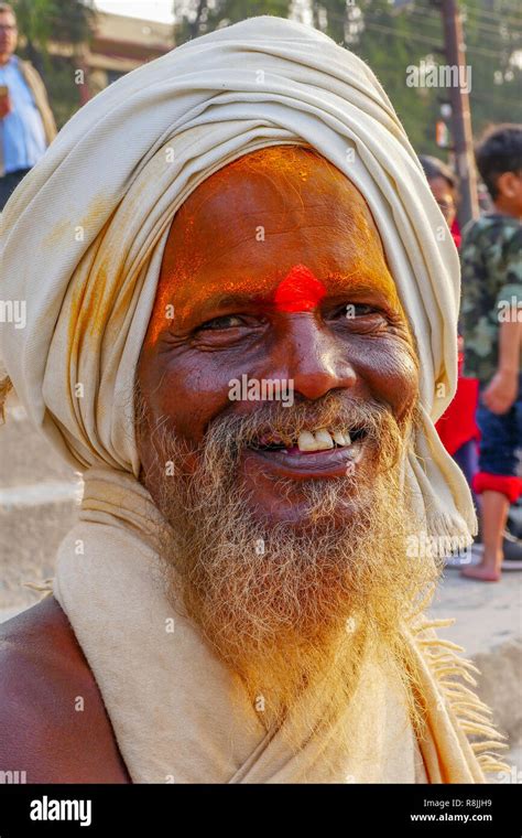 portrait  older yogi  rishikesh india stock photo alamy