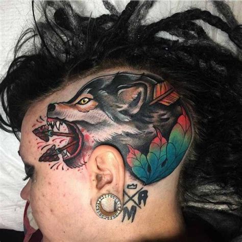 Head Side Wolf Tattoo | Best Tattoo Ideas Gallery