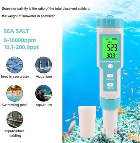 7 In 1 PH TDS Ec ORP Salinity S G Temp Water Quality Meter PH Meter