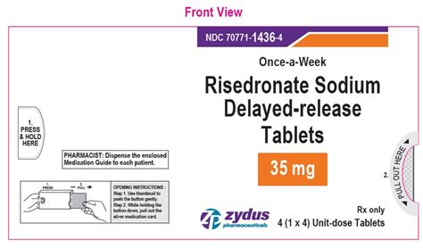 Risedronate Sodium (Zydus Lifesciences Limited): FDA Package Insert, Page 5