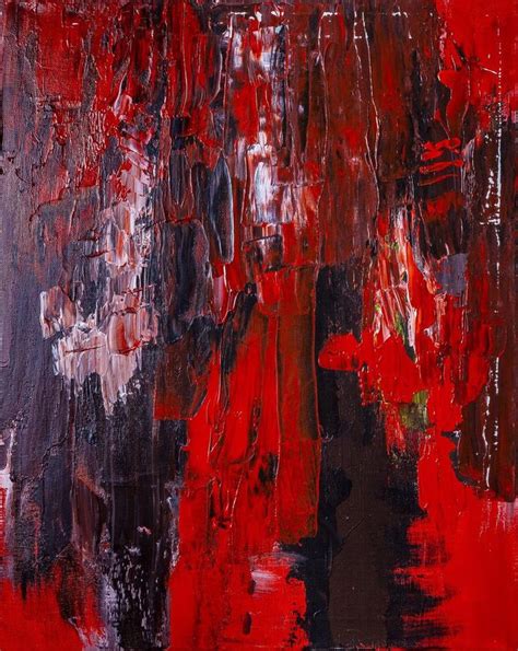 Black, White and Red Abstract Art, Original Art, Red Abstract Art ...