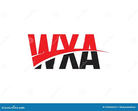 wxa letter initial logo design vector illustration stock vector