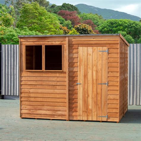 Shire 8 X 6ft Dip Treated Overlap Pent Shed Wilko