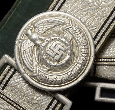 Waffen Ss Brocade Belt Buckle Provenance