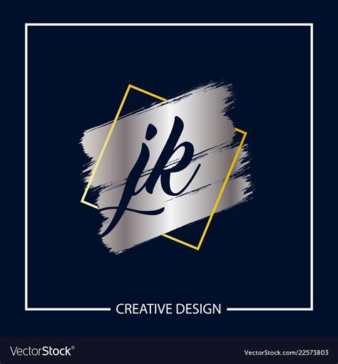 Initial letter jk logo template design Royalty Free Vector