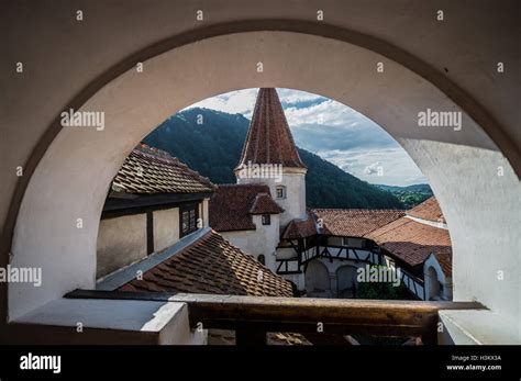 Bran Castle Near Bran Romania Commonly Known As Draculas Castle