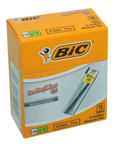 Caja De Grafito Escolar Bic Hb De Punta Fina De Mm Con Tubos