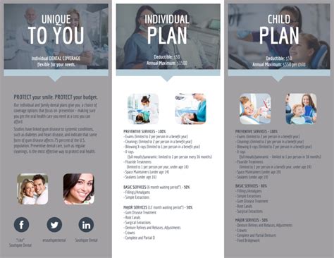 Dental Coverage Tri Fold Brochure Template Mycreativeshop