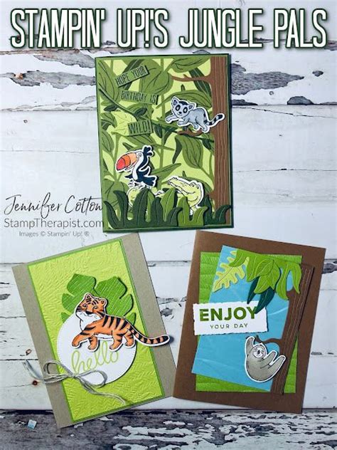 Three Cards With Jungle Pals Sale A Bration Items By Stampin Up Artofit