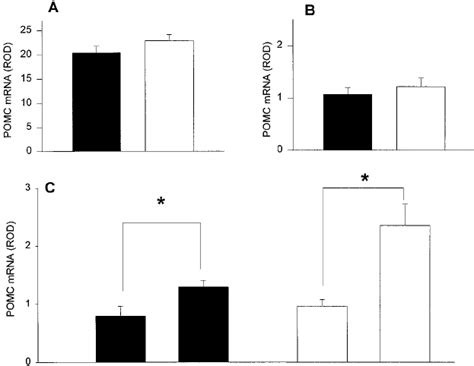 Bar Graph Illustrating Densitometric Analysis Of Pomc Mrna Levels In Download Scientific