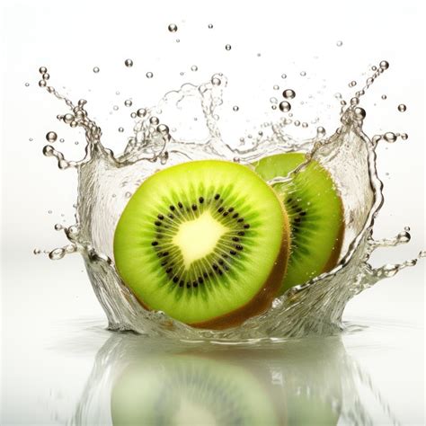 Premium Photo Kiwi Illustration Character Water Splash