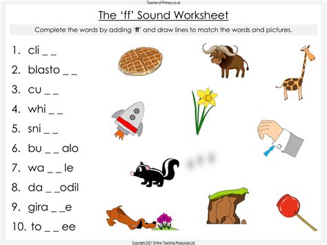 The Ff Sound English Phonics Powerpoint Lesson With Worksheets Powerpoint English Reception