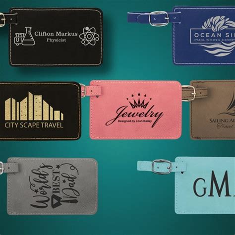 Personalized Leather Luggage Tag Monogram Luggage Tag Custom Etsy