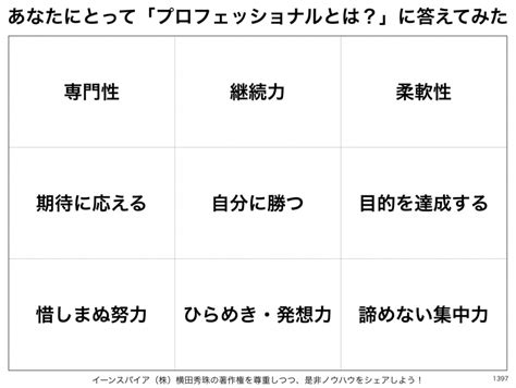 あなたにとって「プロフェッショナルとは？」に答えてみた ネットビジネス・アナリスト横田秀珠