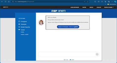 Enem 2025 Pagina Do Participante - Página do Participante ENEM 2025: Acesse o enem.inep.gov.br