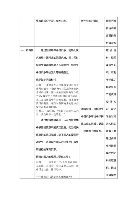 第18课挽救民族危亡的斗争 教学设计 高中历史统编版（2019）必修中外历史纲要上册21世纪教育网 二一教育