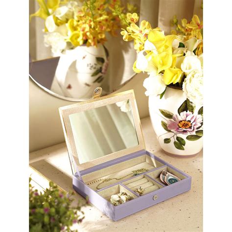 Buy Pure Home Living Purple Faux Leather Jewellery Box Online