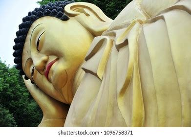 Worlds Largest Lying Down Buddha Sanctuary Stock Photo 1096758371