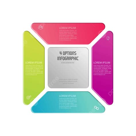 Square Infographic Four Quadrants Of The Divided Triangle Diagram