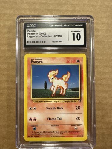 Psa Gem Mint Ponyta Legendary Collection Pokemon Card Ebay