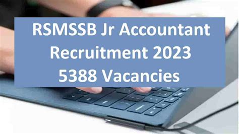 RSMSSB Junior Accountant Recruitment 2023 Registration Started For