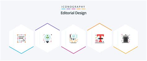 editorial design  flat icon pack including  sketch idea logo