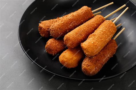 premium photo corn dogs traditional american street food corn dog