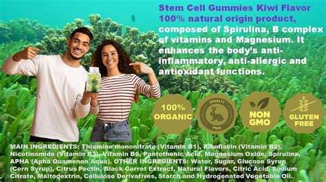 Stem Cell Enhancer Celulas Madres Gummies With Vitamin B Complex