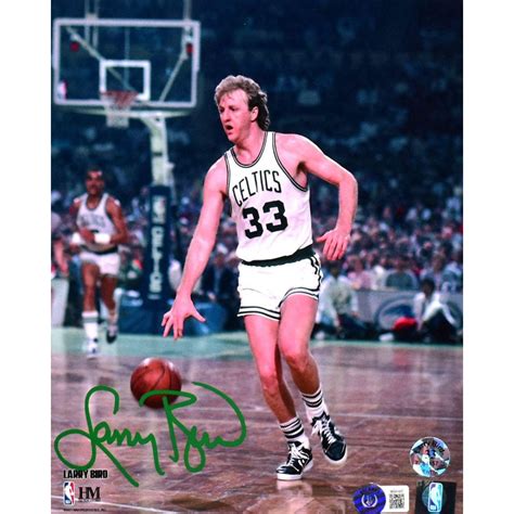 Larry Bird Signed Celtics X Photo Beckett Pristine Auction