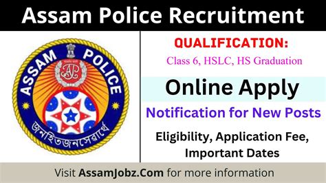 Assam Police Recruitment 2025 Apply For Slprb 269 Posts